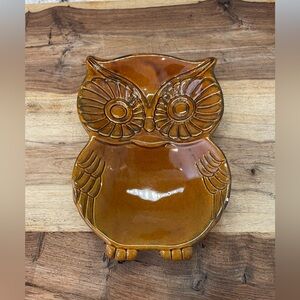 Cracker Barrel Owl Shaped Ceramic Dish